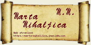 Marta Mihaljica vizit kartica